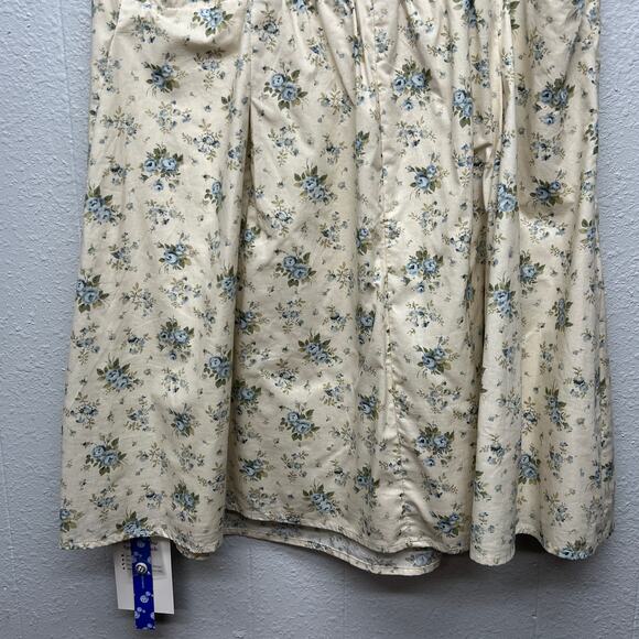 Cider Babydoll Milkmaid Dress Womens 1X Cotton Smocked Cottagecore Fairy Boho - Picture 9 of 15